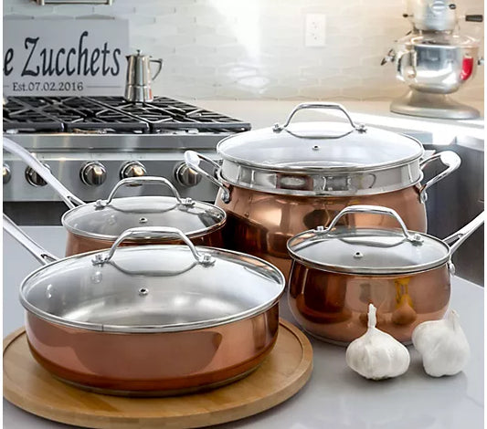 Carabello 9 Piece Stainless Steel Cookware Set